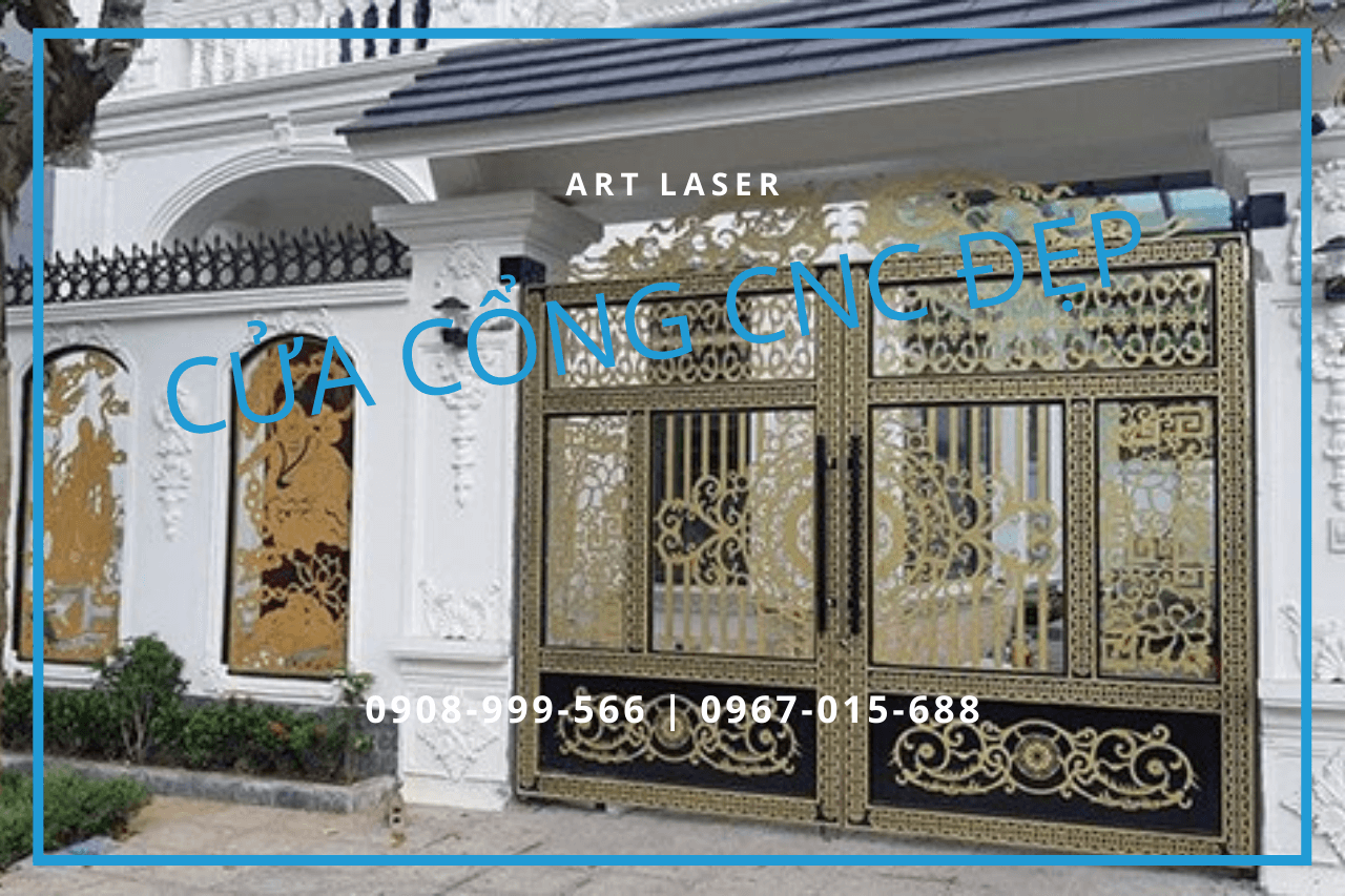 Art Laser gia công lắp đặt cửa cổng CNC đẹp ở tại Hà Nội