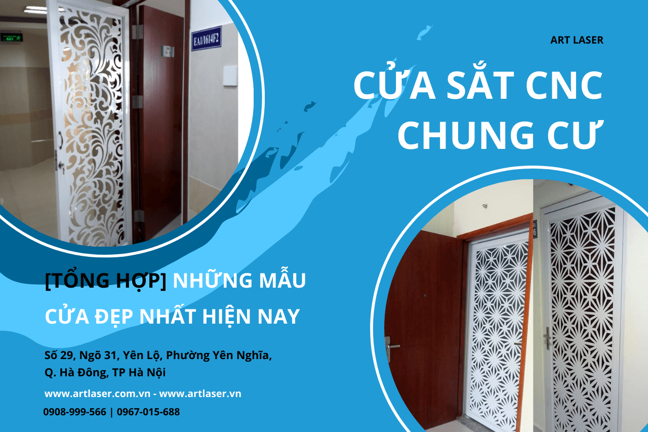 Cửa sắt CNC chung cư – Mẫu đẹp 2022 – An toàn – Giá tốt