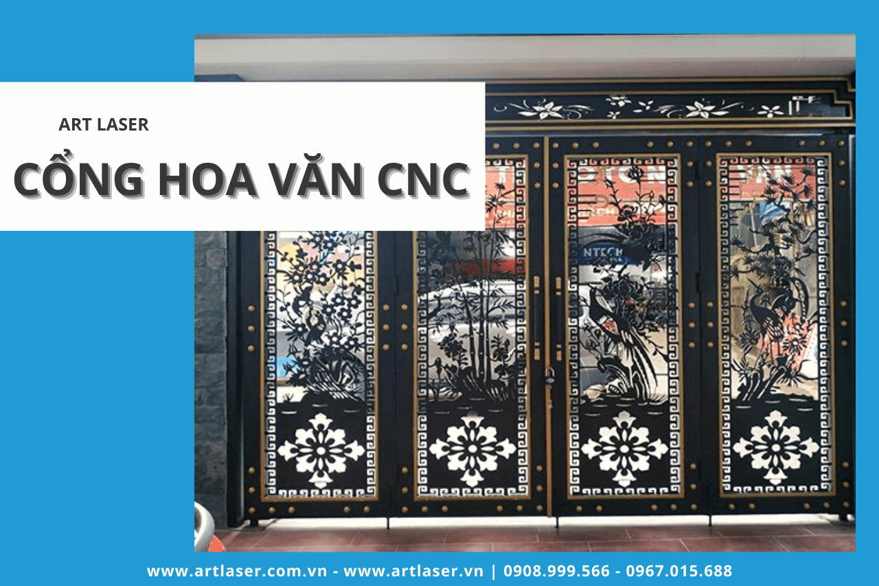 Cổng hoa văn CNC – Cổng sắt cắt laser hoa văn CNC | Art Laser