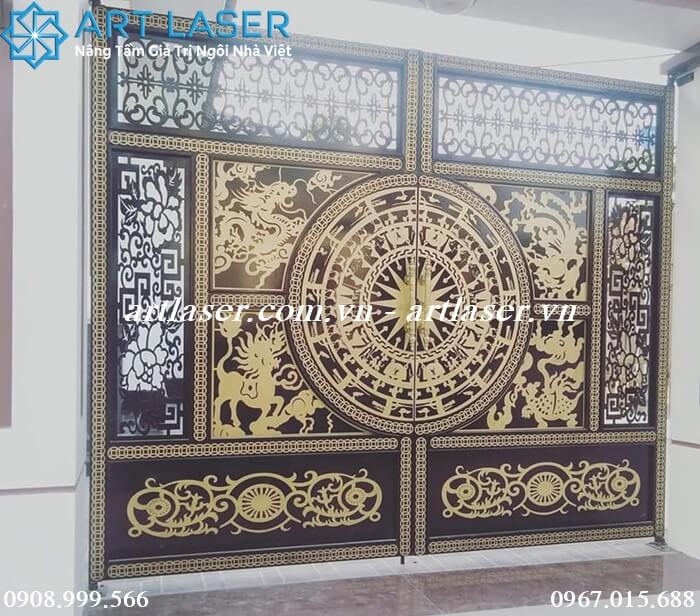 Cổng hoa văn CNC Art Laser - Gia công cổng sắt cắt Laser CNC tại Hà Nội