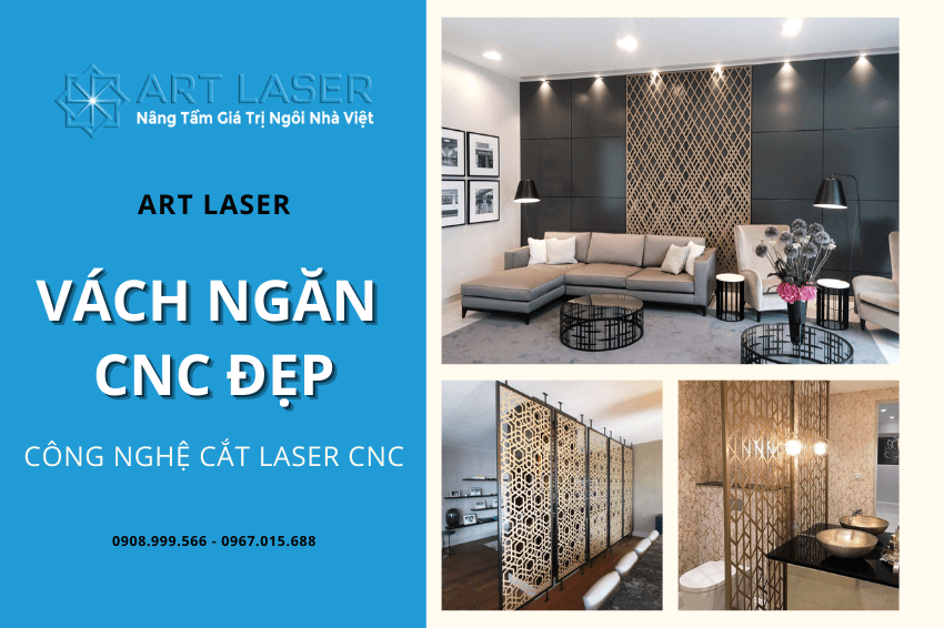 Vách ngăn CNC đẹp Art Laser