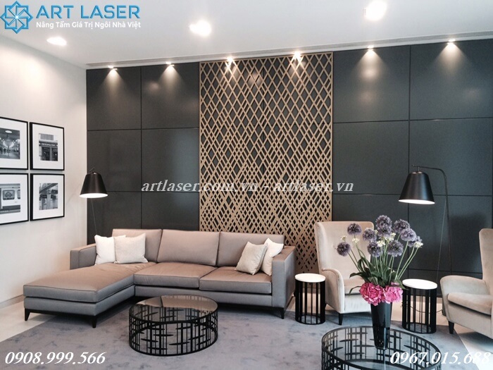 Vách ngăn CNC kim loại trang trí tường - Art Laser