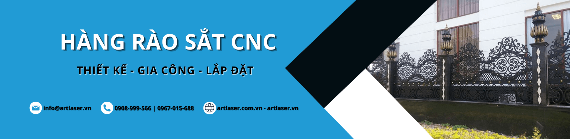 Hàng rào sắt cắt CNC đẹp tại Art Laser