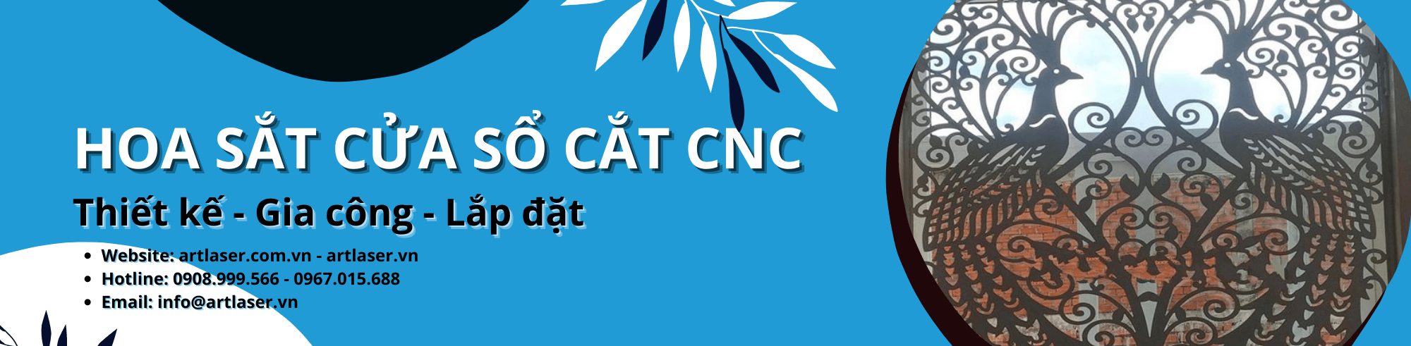 Hoa sắt cửa sổ cắt CNC đẹp tại Art Laser