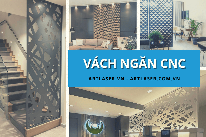 Vách ngăn CNC kim loại đẹp Art Laser